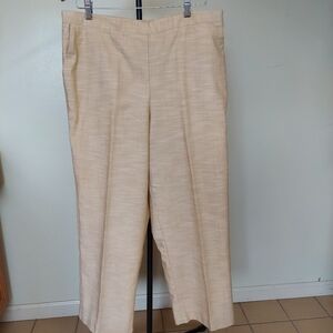 ALFRED DUNNER Women's Indochine Jute Pull-on Dress Pants SZ 18 Back Elastic